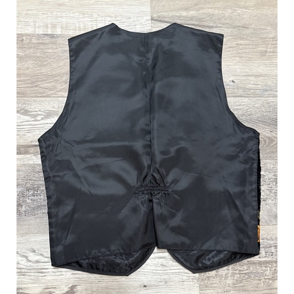 Vtg Chico's Design Vest  Floral Embroidered Velour Fall Colors Boho Hippy Flower - Picture 7 of 7